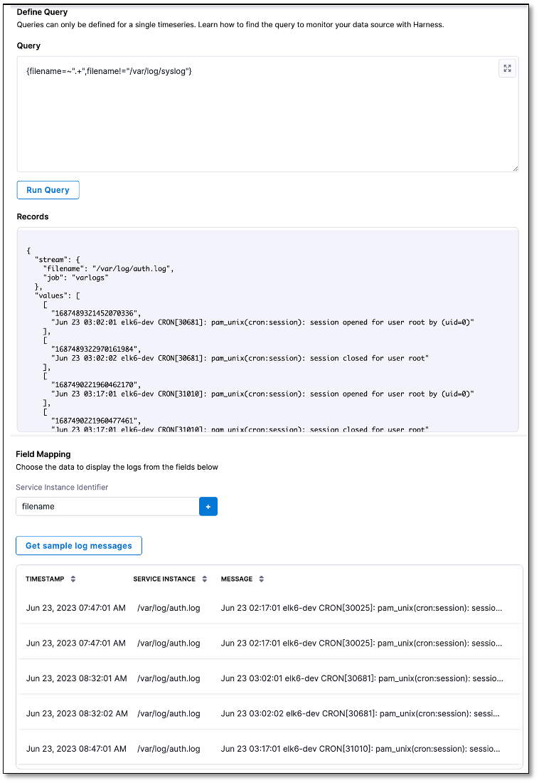 Grafana Loki sample query